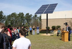 April 2, 2014 was a bright day at Merriwether Middle School as the school joined more than 20 other Solar Schools in South Carolina.