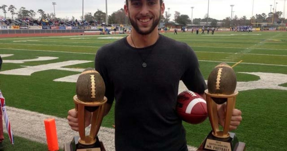 Jacob Park, a quarterback from Stratford High School in Goose Creek, is the recipient of the 2013 South Carolina Mr. Football Award.