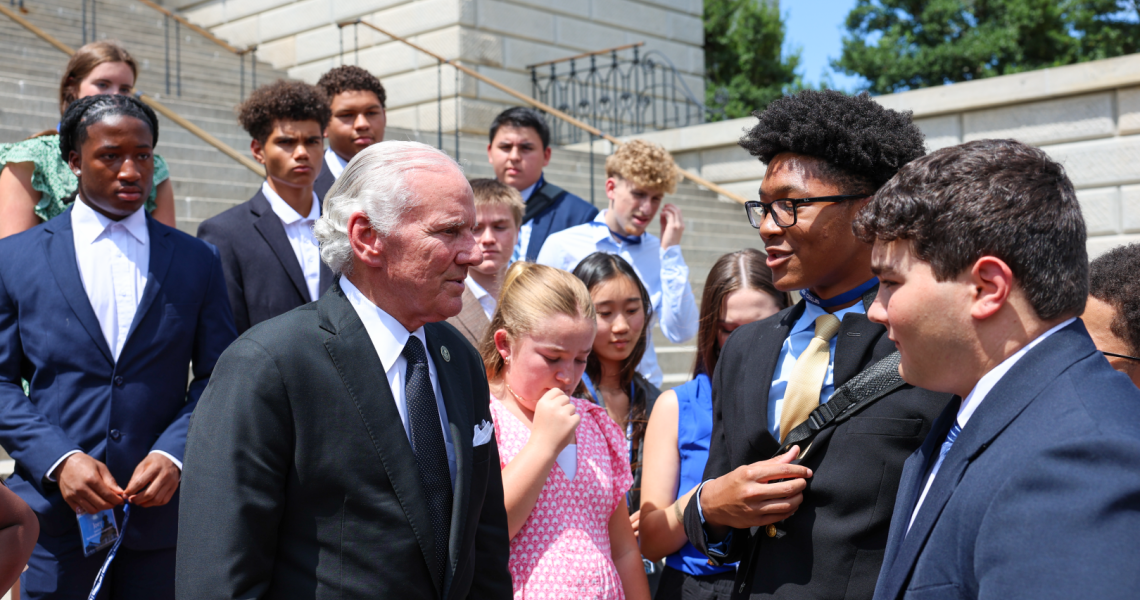 Governor Henry McMaster with the Cooperative Youth Summit students