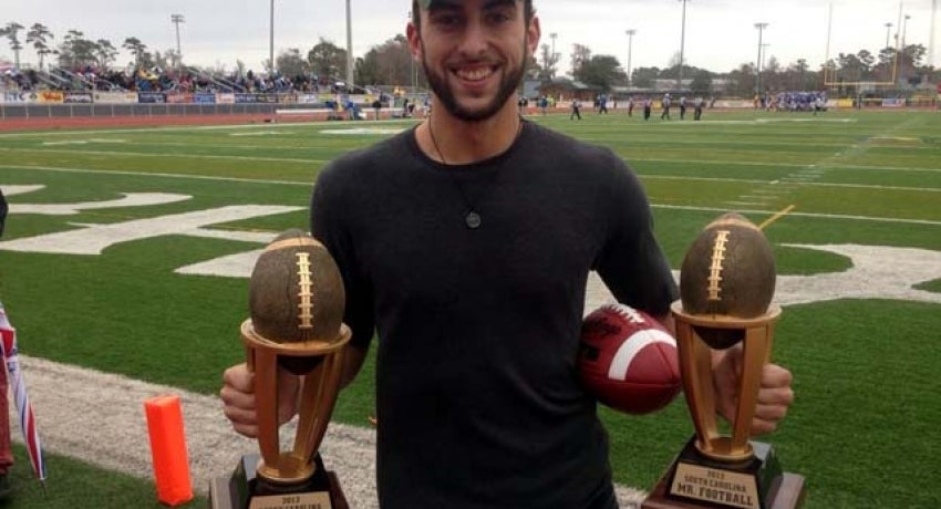 Jacob Park, a quarterback from Stratford High School in Goose Creek, is the recipient of the 2013 South Carolina Mr. Football Award.